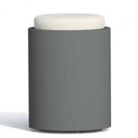 Pouf contenitori per esterno con cuscino in ecopelle