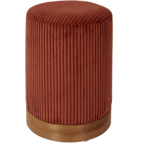 THE HOME DECO FACTORY Pouf Cotele Scott Terracotta