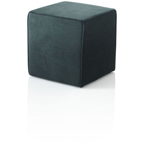 "Pouf COZY in velluto verde"