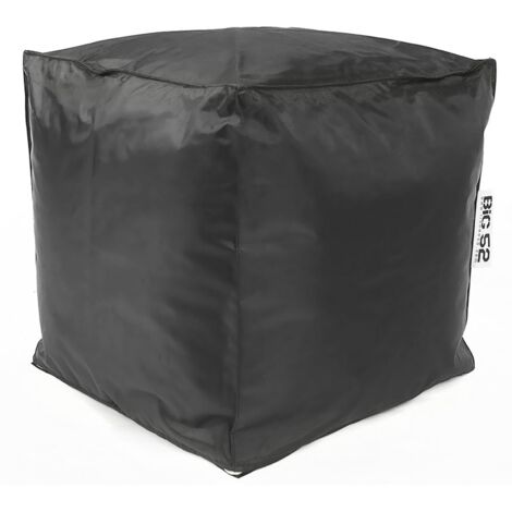 Pouf Cube Intérieur, Déhoussable, Salon, Chambre, Graphite BiG52