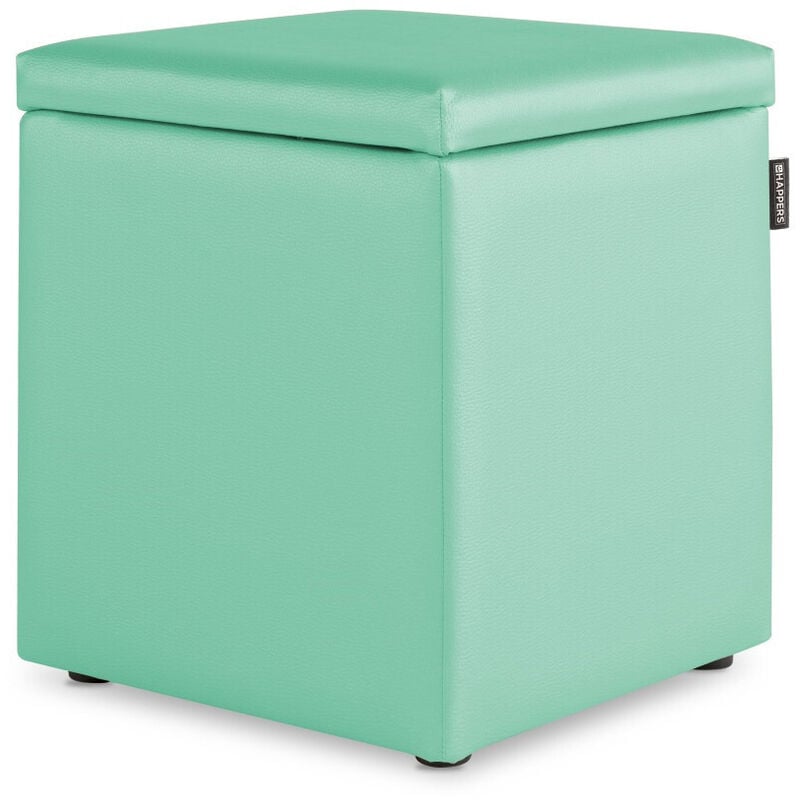 Pouf Cube Rangement Similicuir Menthe 1 unité Menthe