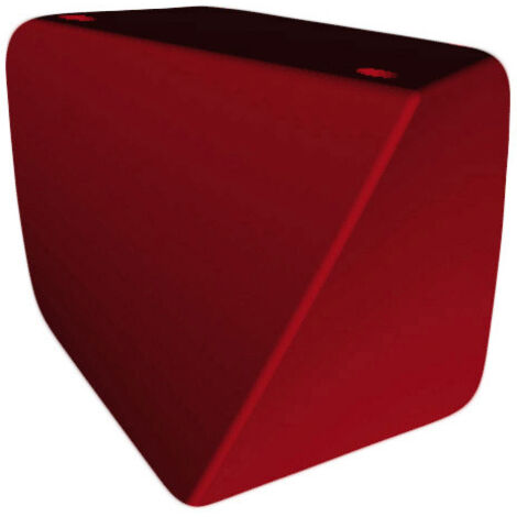 Pouf da Giardino 45x45 cm in Resina Arkema Twisty Pouf Ruby