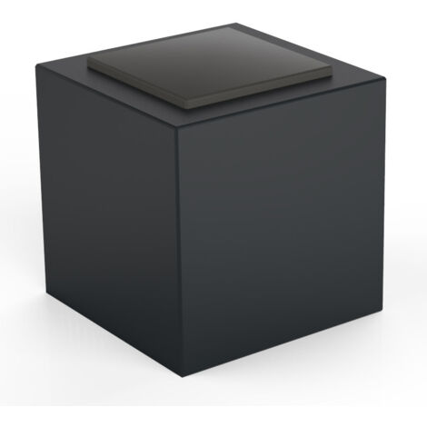 Pouf da Giardino 50x50 cm con Cuscino in Resina Arkema Iris Comfort Antracite