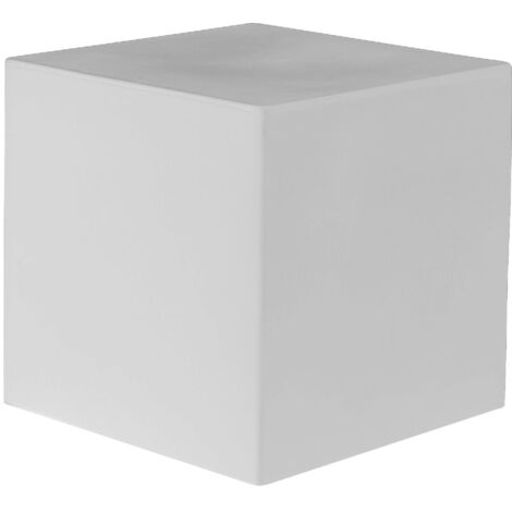 Pouf da Giardino 50x50 cm in Resina Arkema Iris Pouf Bianco