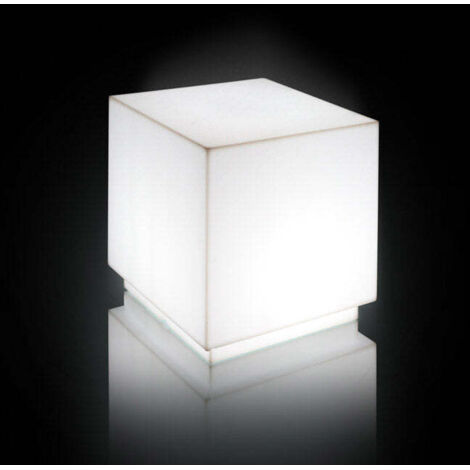 Pouf da Giardino Luminoso 50x50 cm in Resina Arkema Iris Light SL