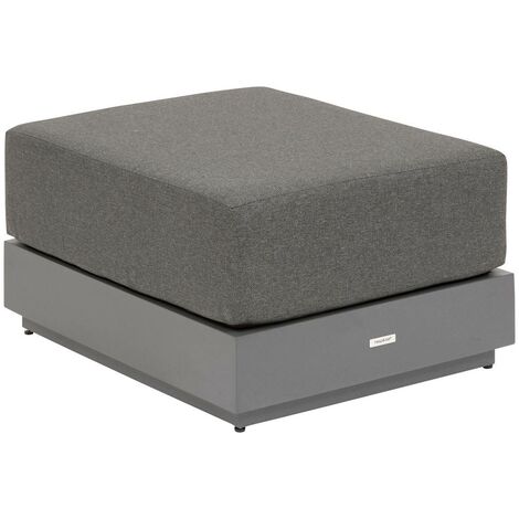 Pouf de jardin Allure graphite en aluminium traité en epoxy - Hespéride