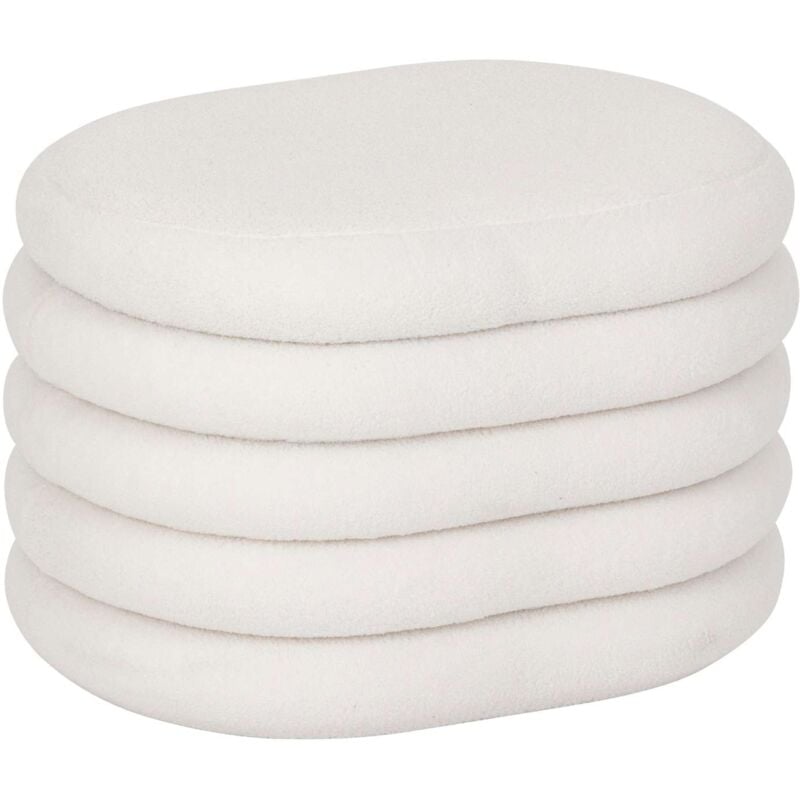 Pouf de rangement en bouclette guilia