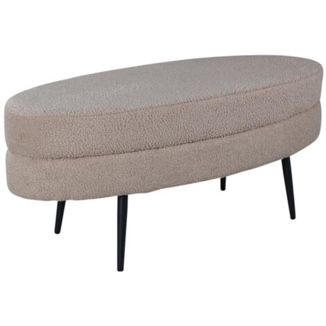Pouf Design Bouclette "Otto" 100cm Beige
