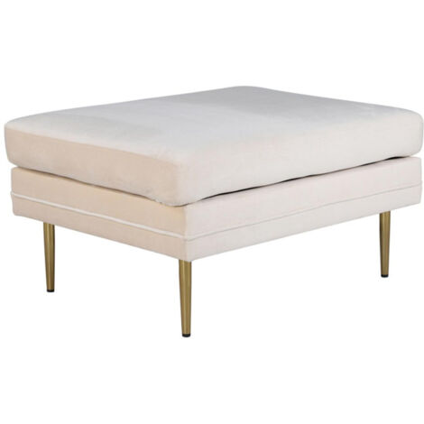 Pouf Design en Velours "Boom" 90cm Blanc