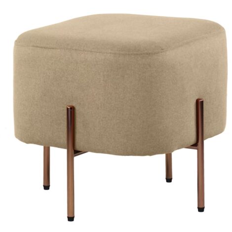 Pouf design in tessuto beige - Kate