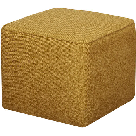 Versa Botones Pouf Sgabello quadrato Poggiapiedi per Soggiorno o Camera da  letto. Puff Colorato, Giallo senape, 35x35x35cm