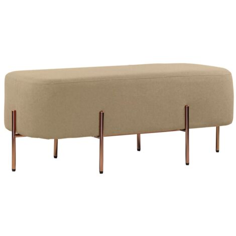 Pouf design rettangolare beige - Kate