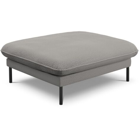 Pouf en bouclé gris