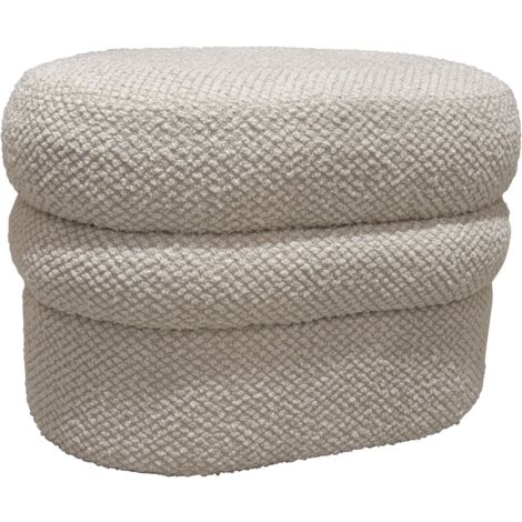 Pouf en bouclette et structure en bois