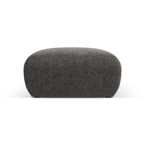 Pouf en chenille gris