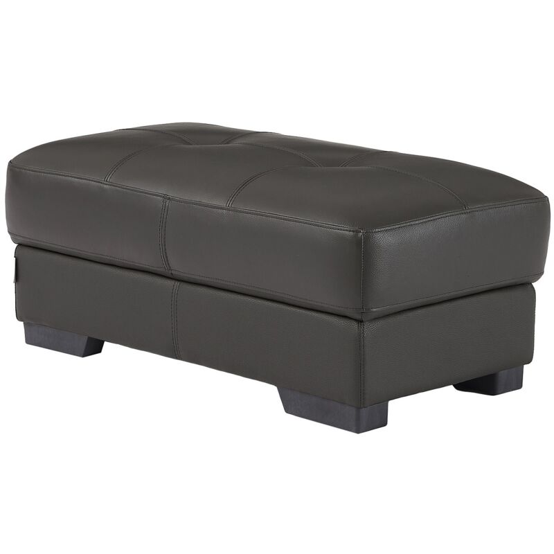 Pouf en cuir METROPOLITAN II - Noir
