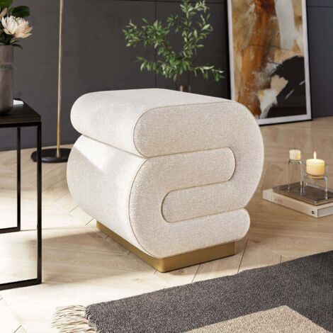 Pouf en polyester Sally