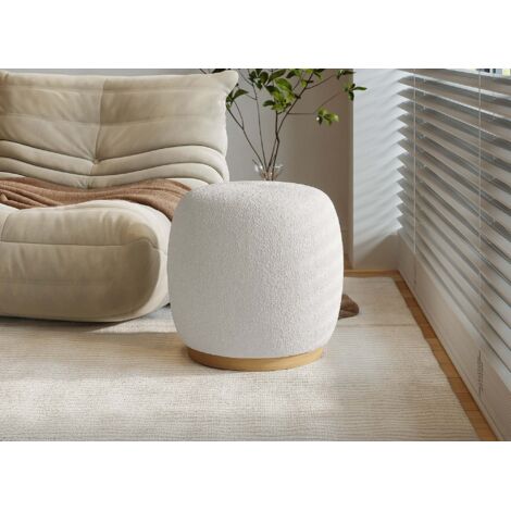 HOMCOM Pouf Coffre Rangement, Pouf Repose-pieds En Tissu