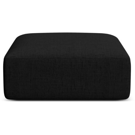 Pouf en tissu structurel noir