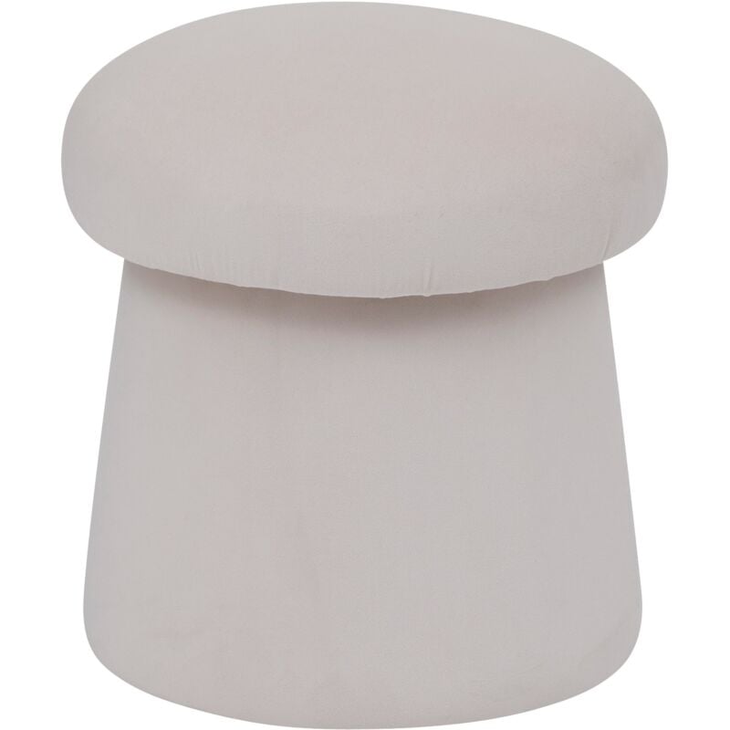 Pouf Champignon En Velours Noa Ivoire Atmosphera
