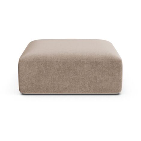 Pouf en velours beige foncé