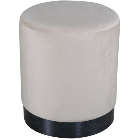 Pouf en Velours "Benji" 42cm Beige