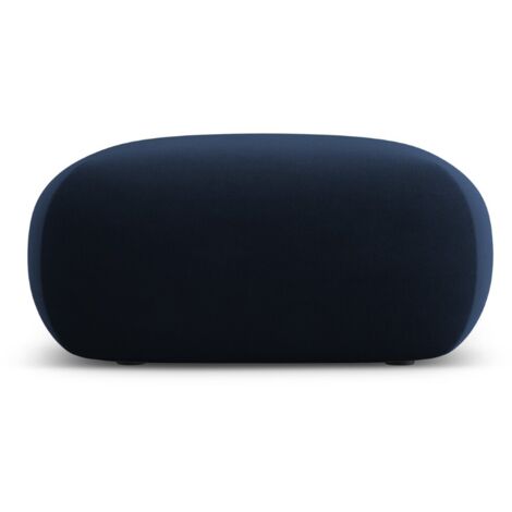 Pouf en velours bleu roi