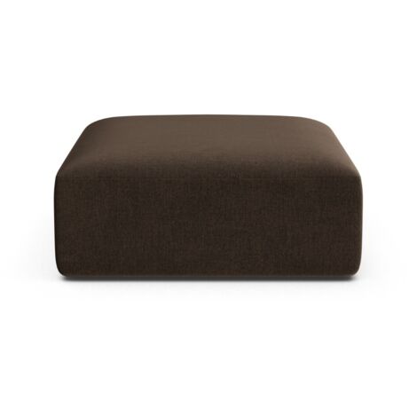 Pouf en velours chocolat