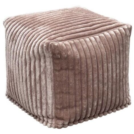 Pouf en velours côtelé camel Casita LIZARD