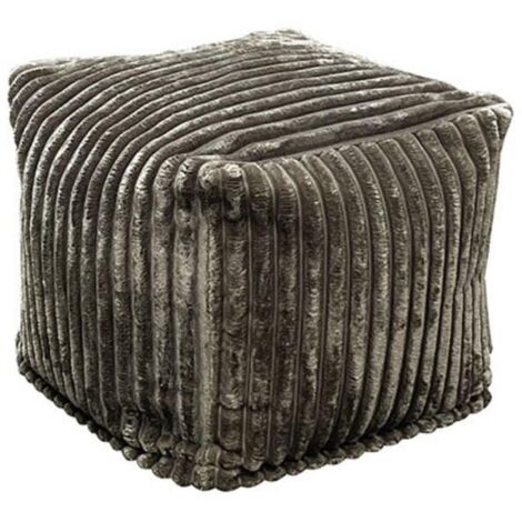 Pouf en velours côtelé kaki Casita LIZARD