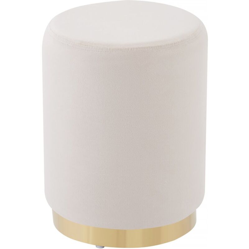 Habitat Et Jardin - Pouf en velours 'Lorraine' - Beige