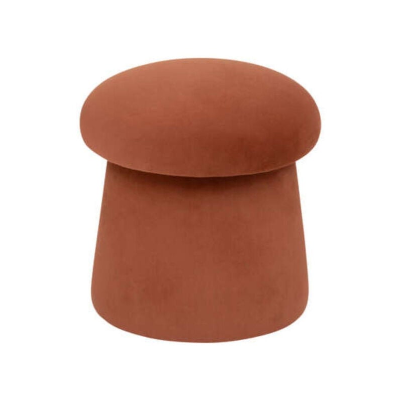 Pouf en Velours 'Noa' 40cm Ambre