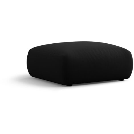 Pouf en velours noir