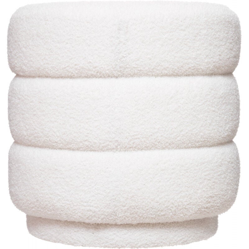 Pouf en velours 'Sinan' Atmosphera Couleur: Blanc
