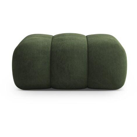 Pouf en velours vert