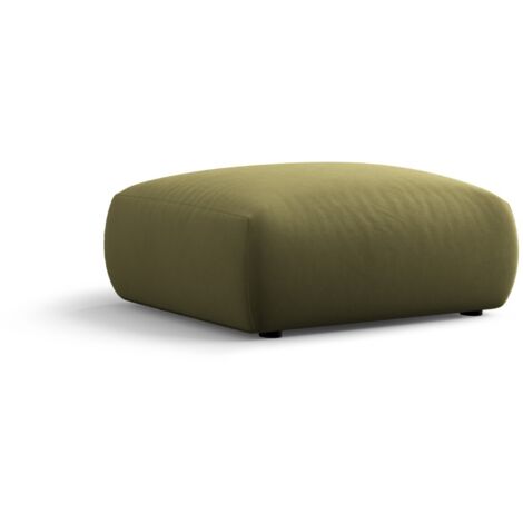 Pouf en velours vert