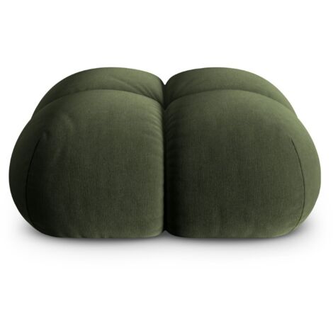 Pouf en velours vert