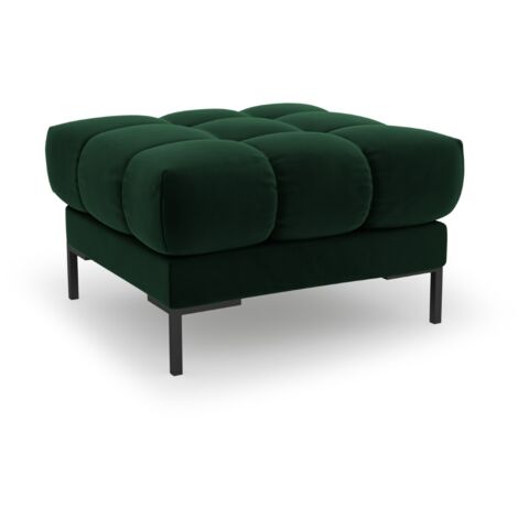 Pouf en velours vert bouteille