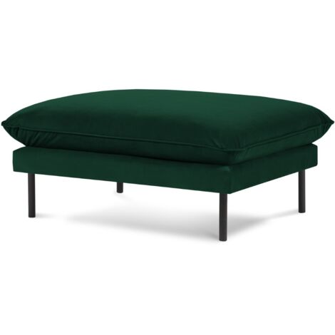 Pouf en velours vert bouteille
