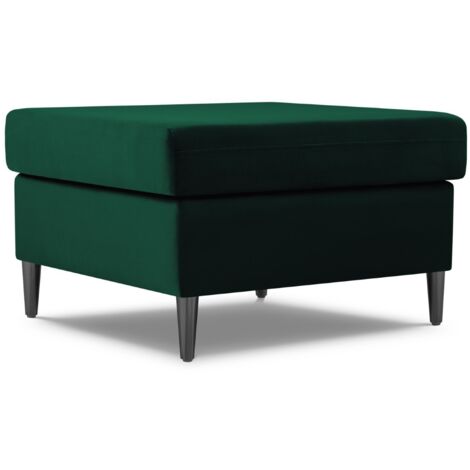 Pouf en velours vert bouteille