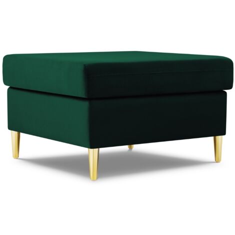 Pouf en velours vert bouteille