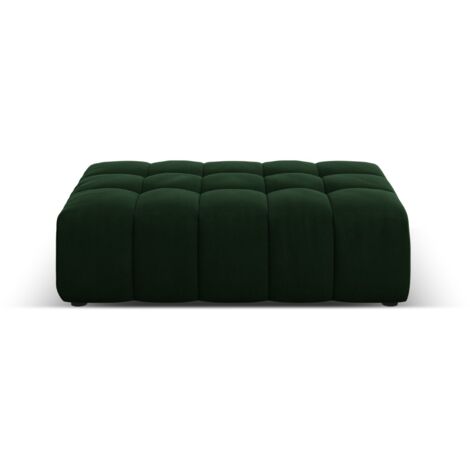 Pouf en velours vert bouteille