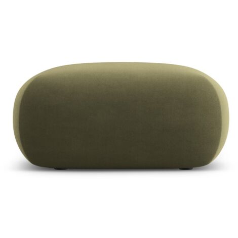 Pouf en velours vert clair