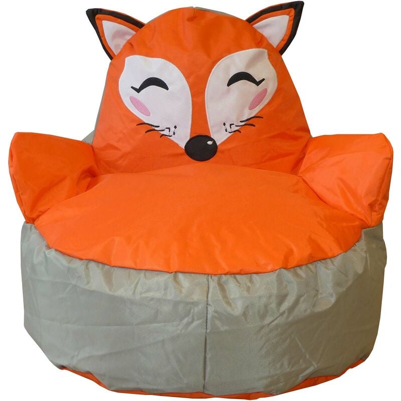 Pouf enfant en polyester Animal Renard