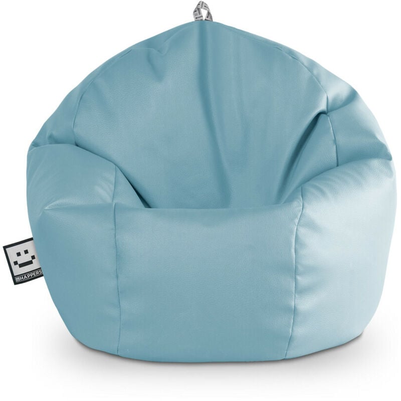 Pouf Enfant Similicuir Indoor Bleu Ciel Happers