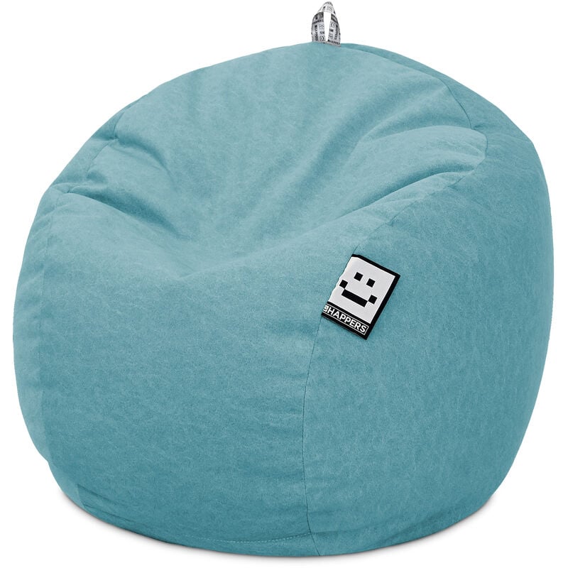 Pouf Enfant Velours Vintage Turquoise Unique Turquoise