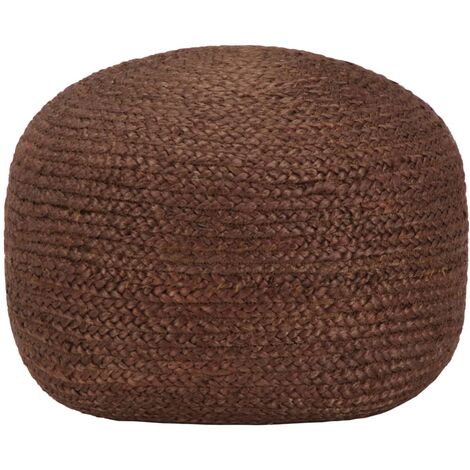 Pouf fait à la main Pouf de Salon Tabouret Bas Marron 40 x 45 cm Jute 40266