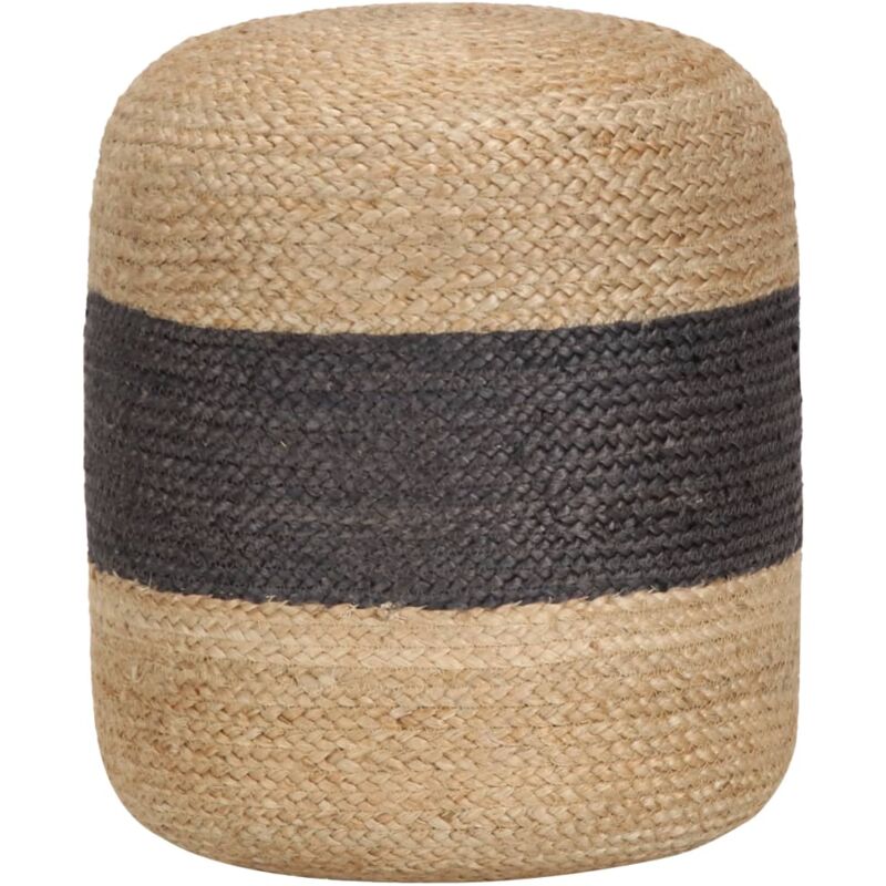 Vidaxl - Pouf fait à la main Gris foncé 40 x 45 cm Jute