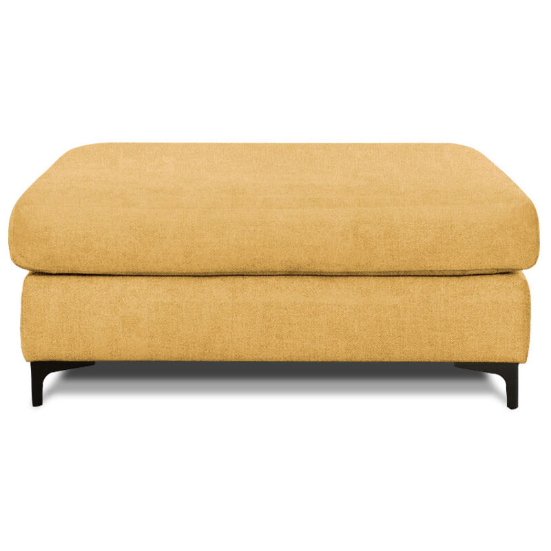 Pouf Fiesole Tissu Jaune - Jaune