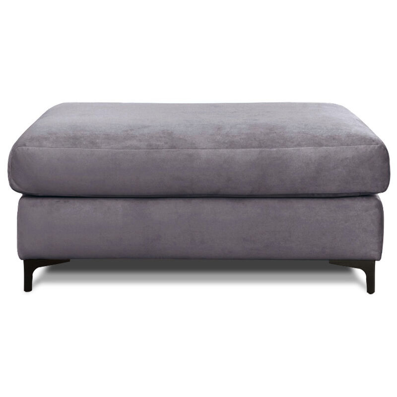 Pouf Fiesole Velours Gris foncé - Gris foncé
